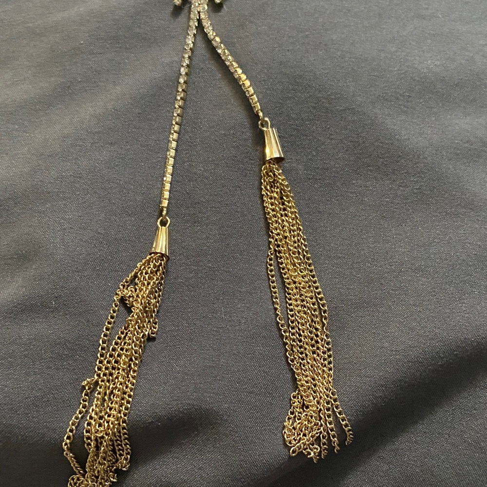 Natasha Couture Gold Necklace with Black Details - Picture 8 of 8